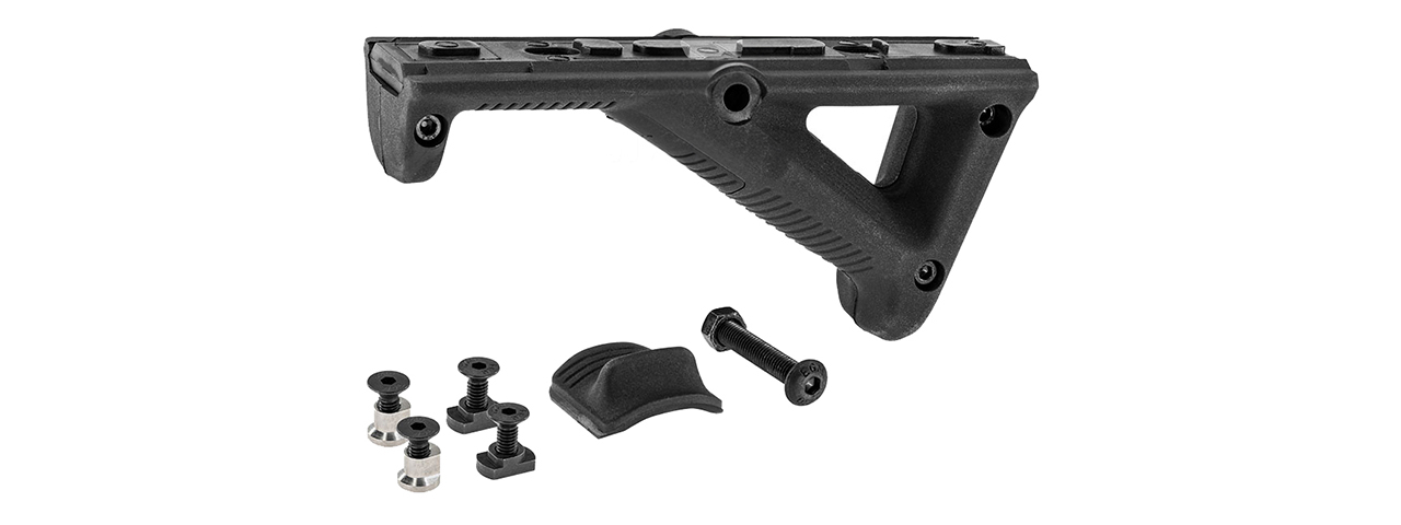 Atlas Custom Works MP Style Angled Foregrip for Picatinny, Keymod, & M-LOK (Black) - Click Image to Close