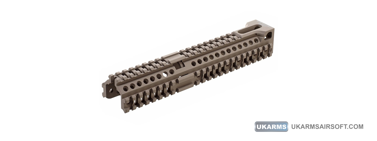 Atlas Custom Works Aluminum AK 10 inch Lower Rail Handguard - Desert Tan - Click Image to Close