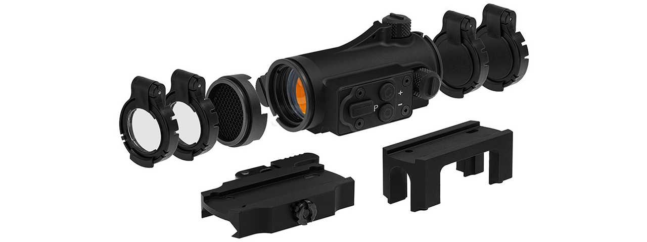 Atlas Custom Works ZV-1 Red Dot with Low Mount and Riser (Black) - Click Image to Close