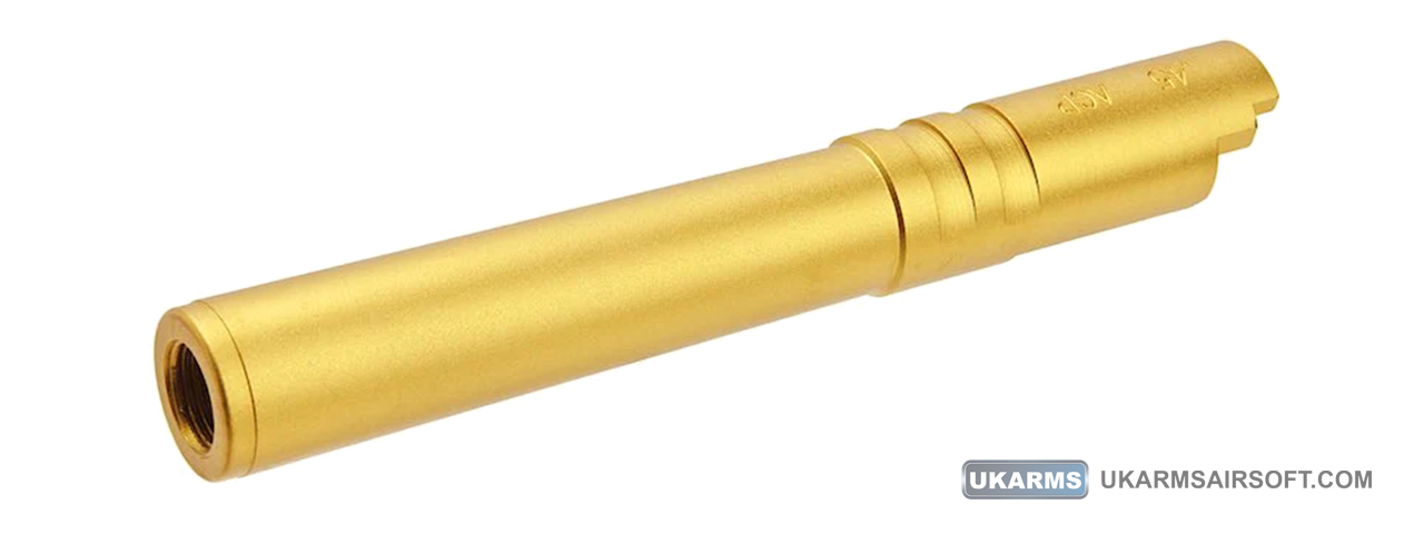 Atlas Custom Works Aluminum Outer Barrel for TM Hi-Capa 5.1 Airsoft GBB Pistols (Color: Gold) - Click Image to Close