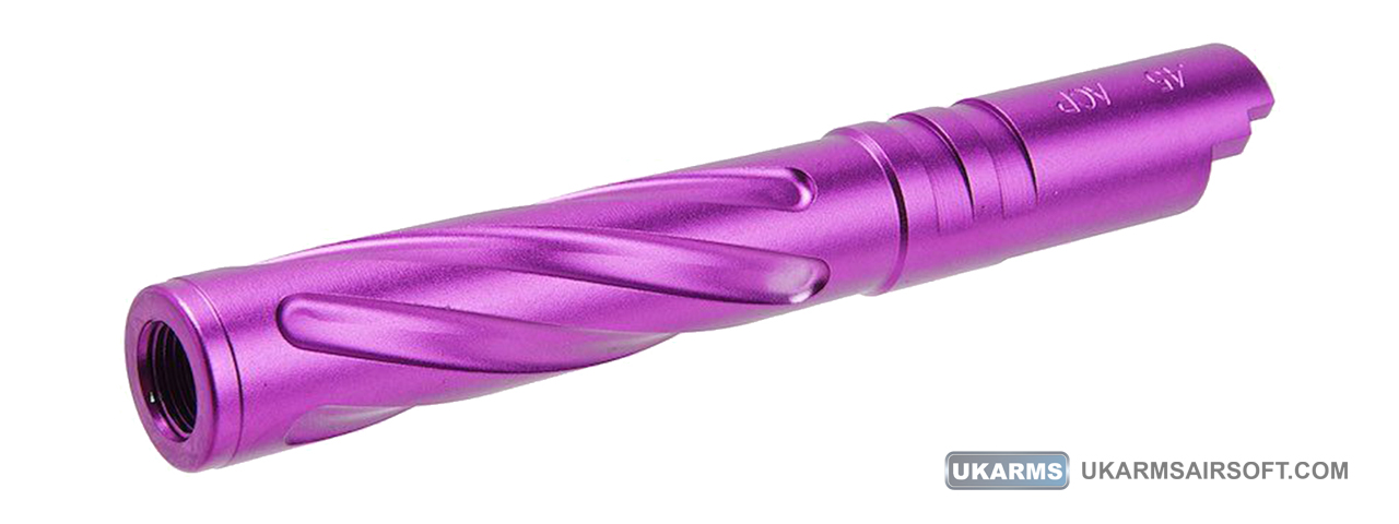 Atlas Custom Works Tornado Aluminum Outer Barrel for TM Hi-Capa 5.1 Airsoft GBB Pistols (Color: Purple) - Click Image to Close