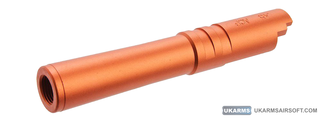 Atlas Custom Works Aluminum Outer Barrel for TM Hi-Capa 4.3 Airsoft GBB Pistols (Color: Orange) - Click Image to Close