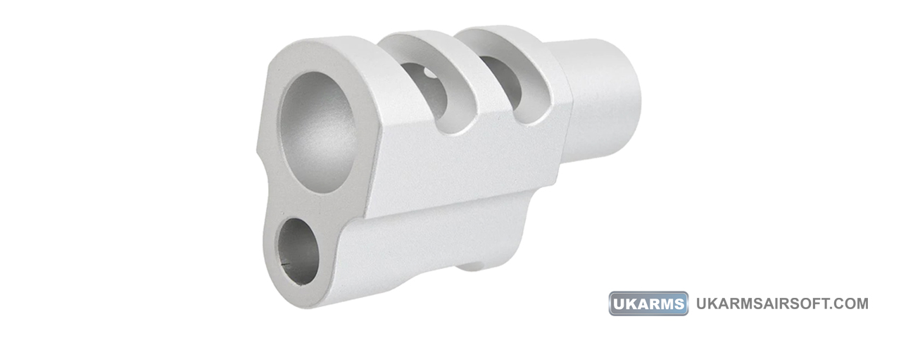 Atlas Custom Works Type 4 Compensator for Tokyo Marui 1911 Airsoft Pistols (Color: Silver) - Click Image to Close