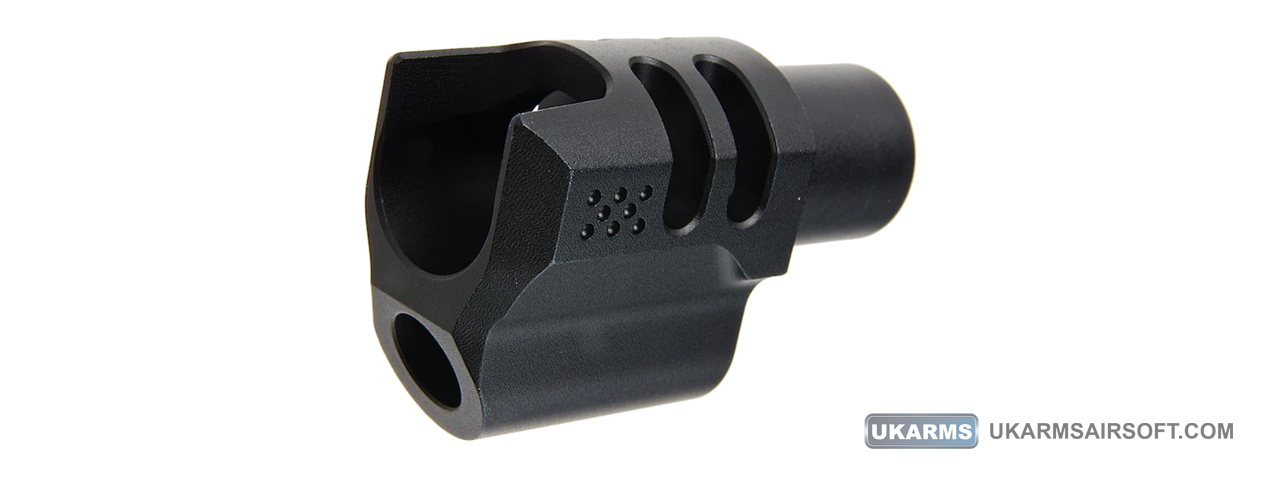 Atlas Custom Works Type 6 Compensator for Tokyo Marui 1911 Airsoft Pistols (Color: Black) - Click Image to Close