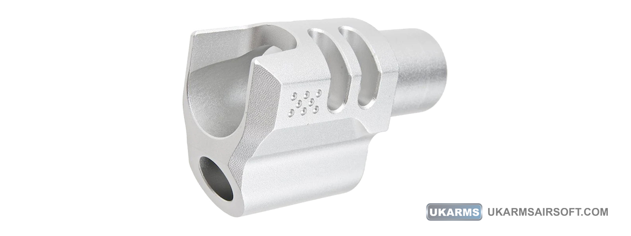 Atlas Custom Works Type 6 Compensator for Tokyo Marui 1911 Airsoft Pistols (Color: Silver) - Click Image to Close