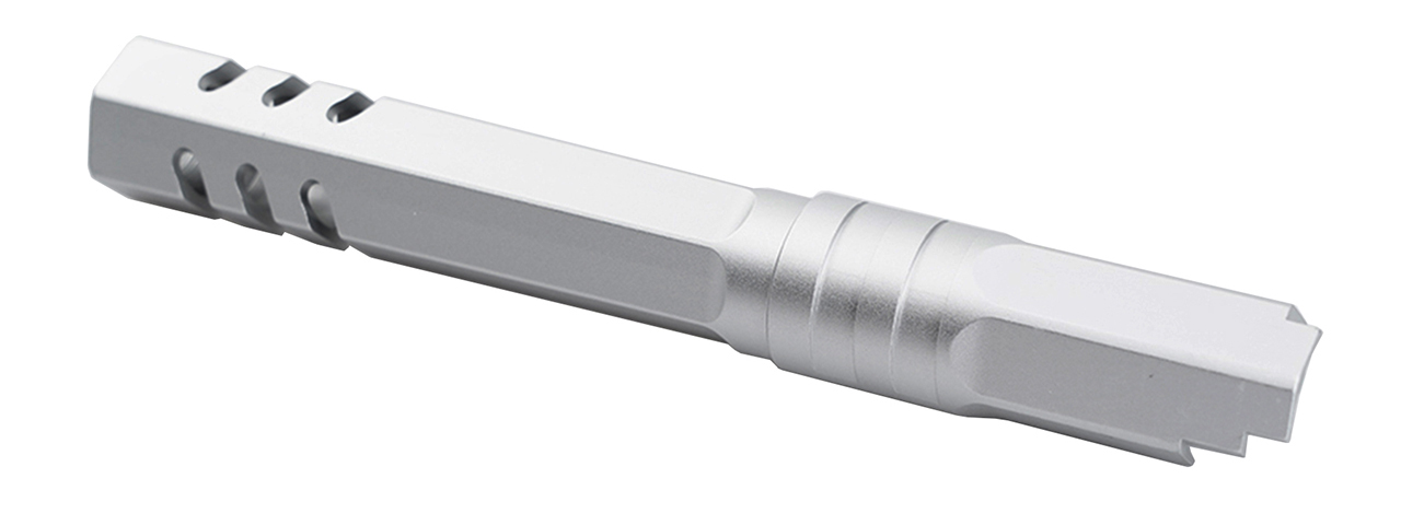 Atlas Custom Works 5.1 Inch Aluminum Hex Outer Barrel for TM Hicapa M11 CW GBBP (Silver) - Click Image to Close