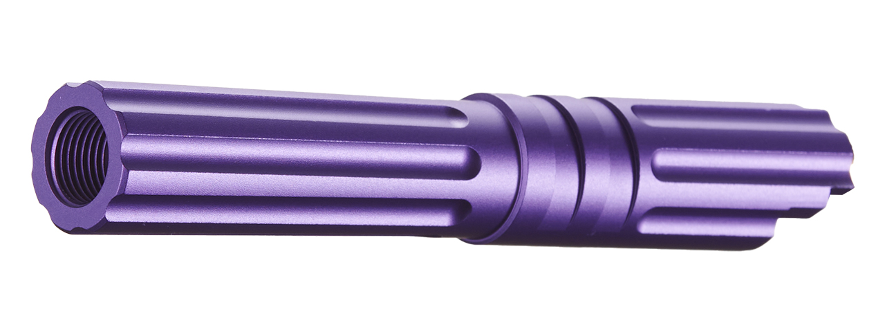 Atlas Custom Works 4.3 Inch Aluminum Straight Fluted Outer Barrel for TM Hicapa M11 CW GBBP (Purple) - Click Image to Close