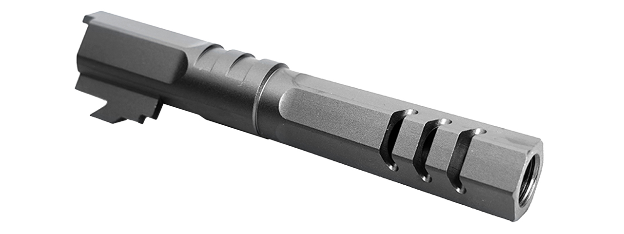 Atlas Custom Works 4.3 Inch Aluminum Hex Outer Barrel for TM Hicapa M11 CW GBBP (Black) - Click Image to Close