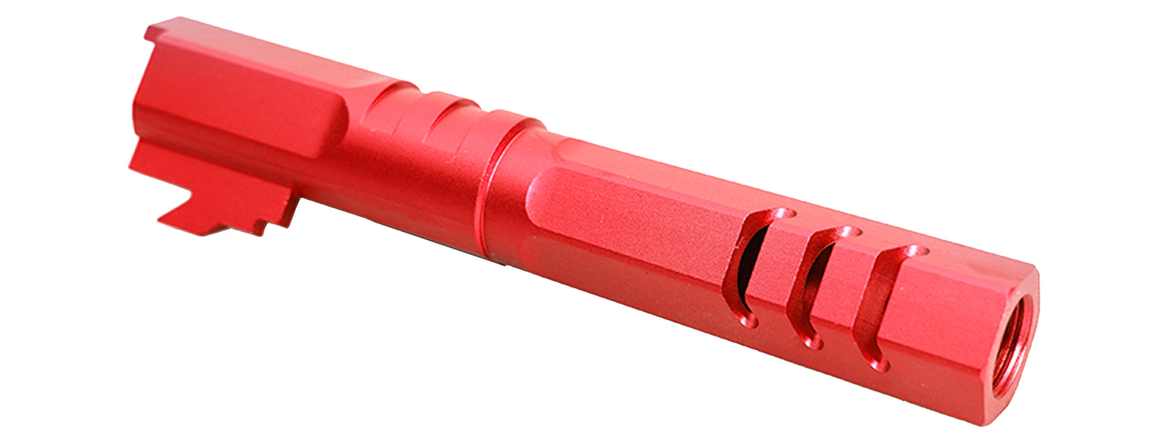 Atlas Custom Works 4.3 Inch Aluminum Hex Outer Barrel for TM Hicapa M11 CW GBBP (Red) - Click Image to Close