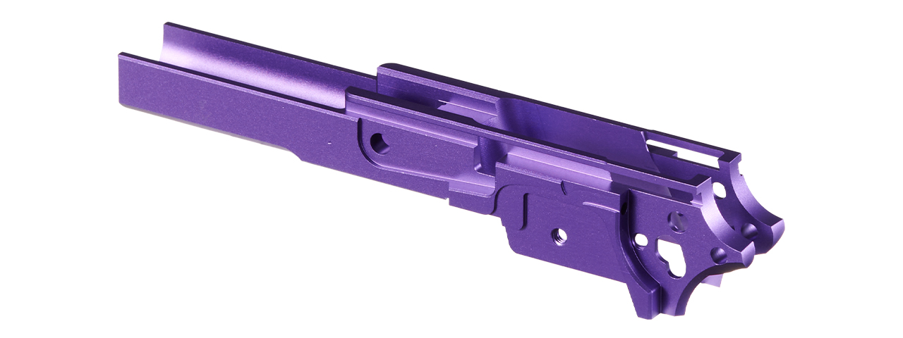 Atlas Custom Works Tokyo Marui Hi Capa GBB 3.9 Type 2 Infinity Aluminum Frame - (Purple) - Click Image to Close