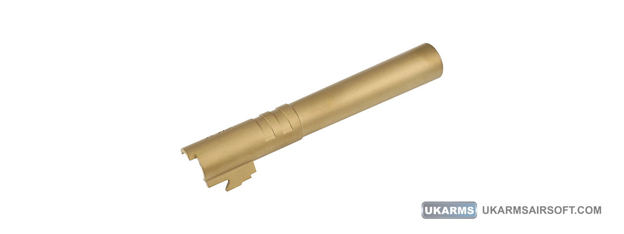 Atlas Custom Works Aluminum Outer Barrel for TM Hi-Capa 5.1 with 11mm Threads (Color: Gold) - Click Image to Close