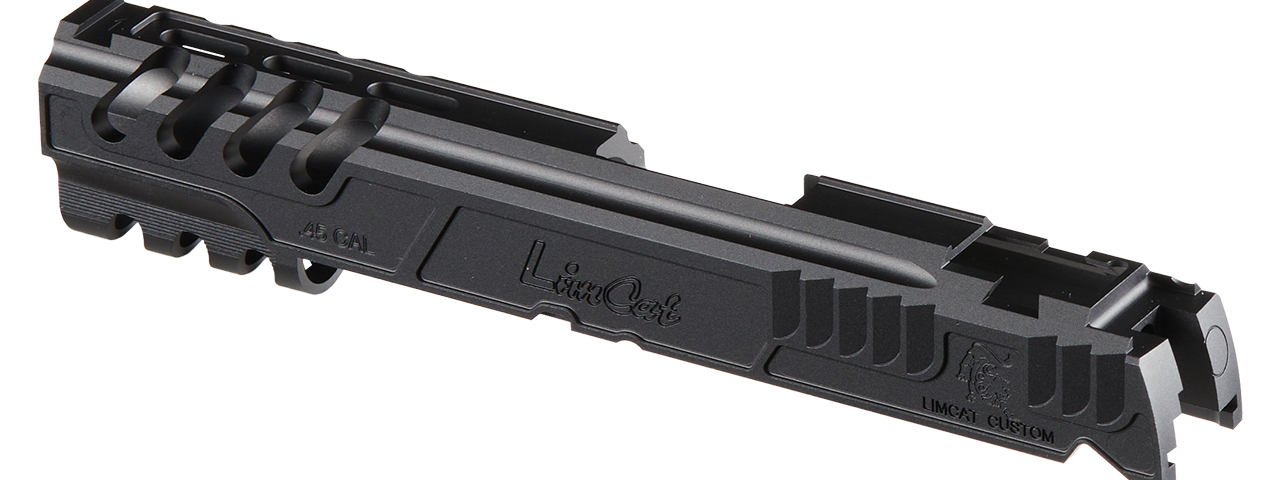 Atlas Custom Works LimCat "SpeedCat" Aluminum Slide for 5.1 TM Hicapa/1911 GBB - (Black) - Click Image to Close