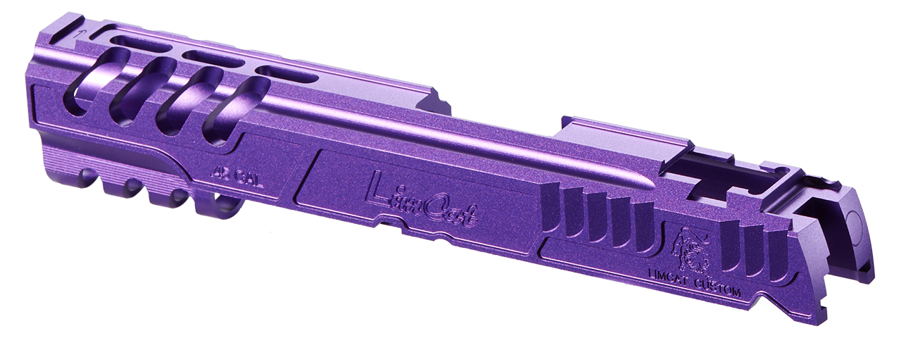 Atlas Custom Works LimCat "SpeedCat" Aluminum Slide for 5.1 TM Hicapa/1911 GBB - (Purple) - Click Image to Close