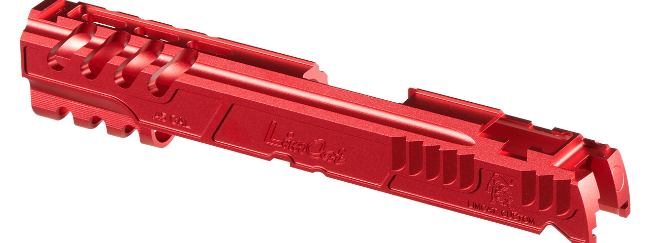 Atlas Custom Works LimCat "SpeedCat" Aluminum Slide for 5.1 TM Hicapa/1911 GBB - (Red) - Click Image to Close