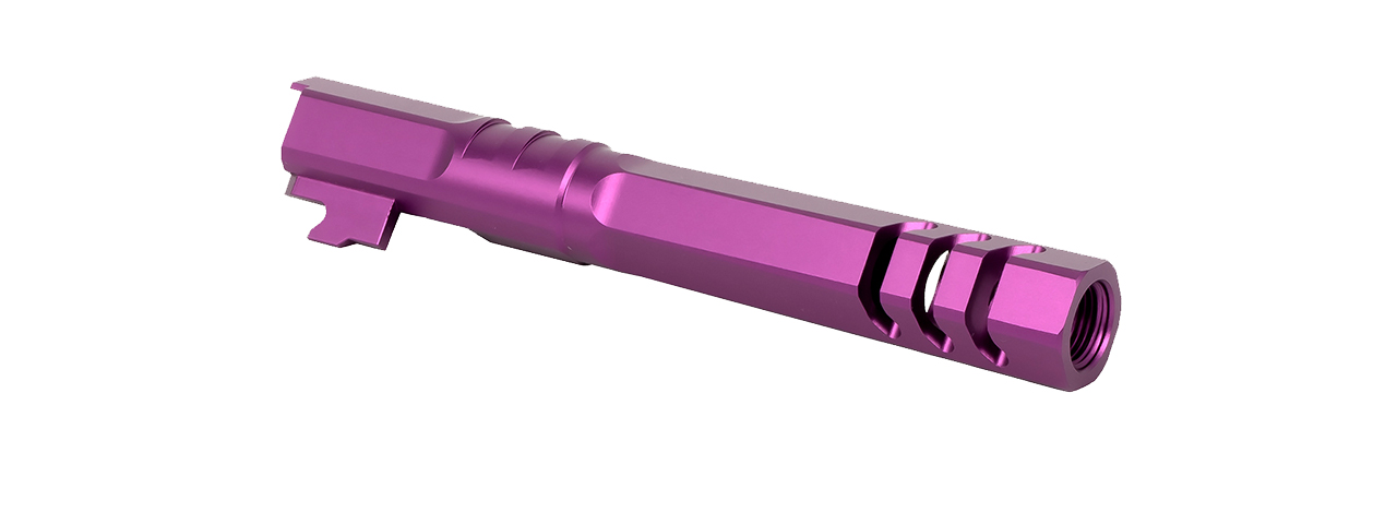 Airsoft Masterpiece Edge "HEXA" Aluminum Outer Barrel for 5.1 Hi Capa (Purple) - Click Image to Close