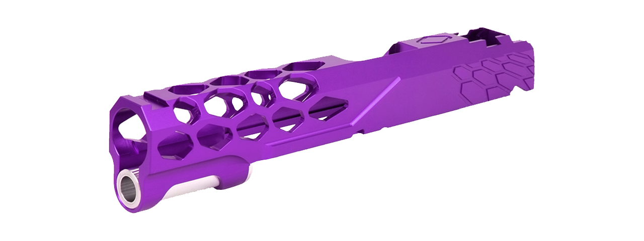 Airsoft Masterpiece Edge "SHIELD" Aluminum Slide for 5.1 Hi Capa (Purple) - Click Image to Close
