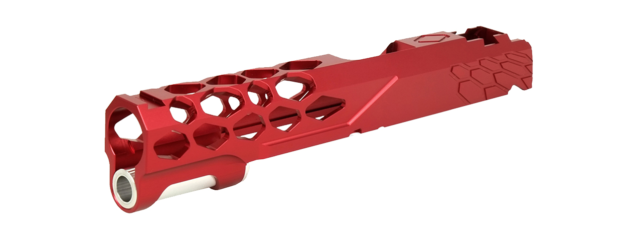 Airsoft Masterpiece Edge "SHIELD" Aluminum Slide for 5.1 Hi Capa (Red) - Click Image to Close