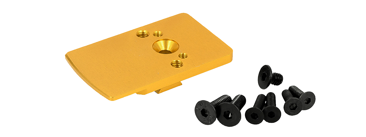 Airsoft Masterpiece 5.1 Hi-Capa Rear Sight Mount - Gold - Click Image to Close