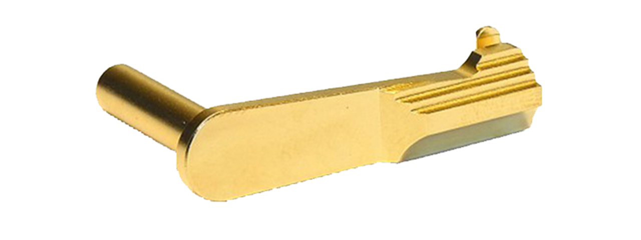 Airsoft Masterpiece Steel Slide Stop Type 2 - Gold - Click Image to Close
