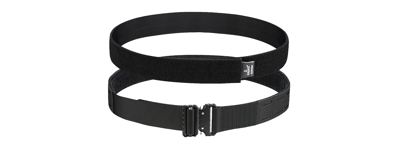 Amomax Greyhawk 1.75" Molle Double Belt (Medium)(BLK) - Click Image to Close