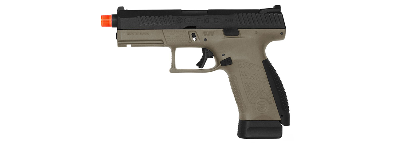 CZ P-10C CO2 Airsoft Pistol, Optic Ready, Outer Threaded Barrel - Black - Click Image to Close