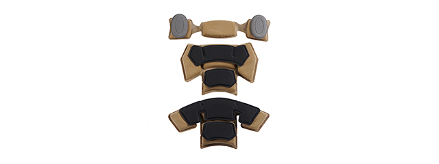 FMA Labs EX Ballistic Helmet Pads - Tan - Click Image to Close