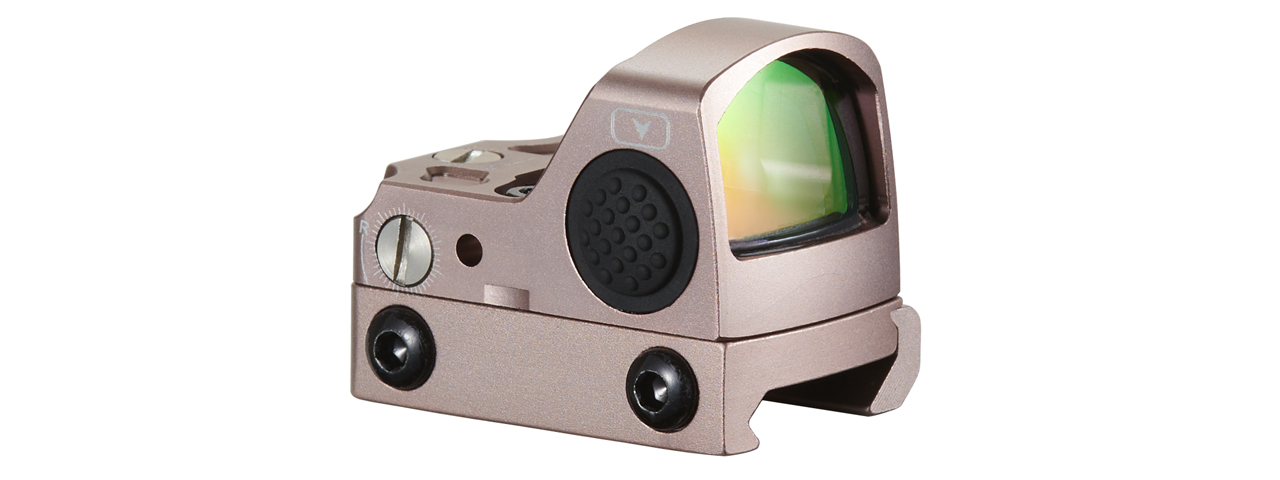 Lancer Tactical Mini Red Dot Sight - Champagne - Click Image to Close