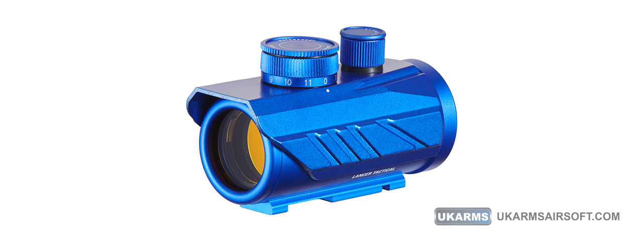 Lancer Tactical Reflex Red Dot Scope (Color: Blue) - Click Image to Close