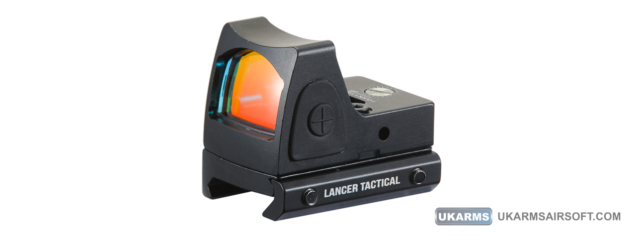 Lancer Tactical Adjustable Red Dot Reflex Sight (Color: Black) - Click Image to Close