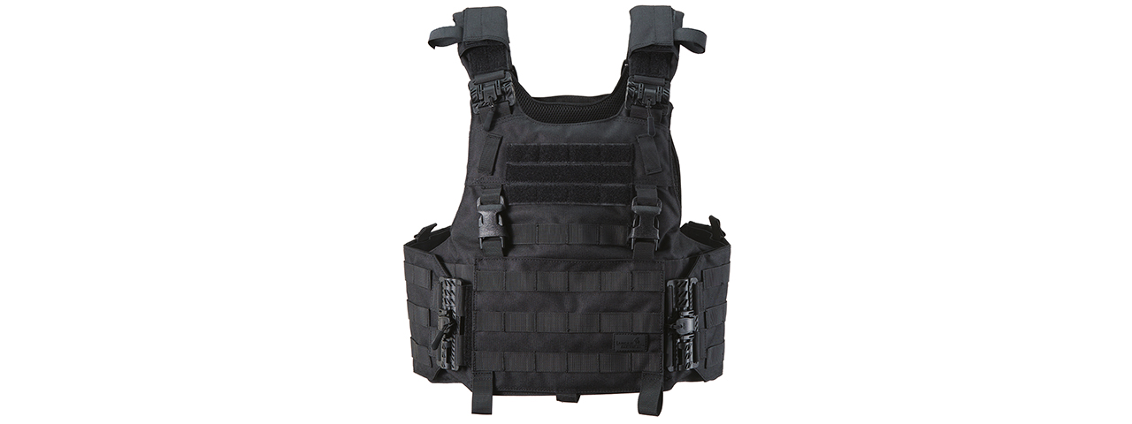 Lancer Tactical Quick Release Medium Plate Carrier (Black) - Click Image to Close