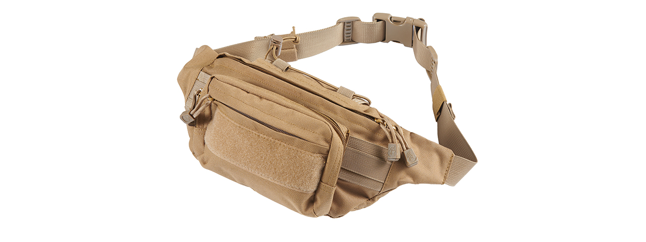 Lancer Tactical Sling Bag - Khaki - Click Image to Close