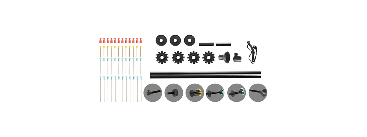 Cycon 36" Blowgun with Various Darts & Laser Grip (Color: Black) - Click Image to Close