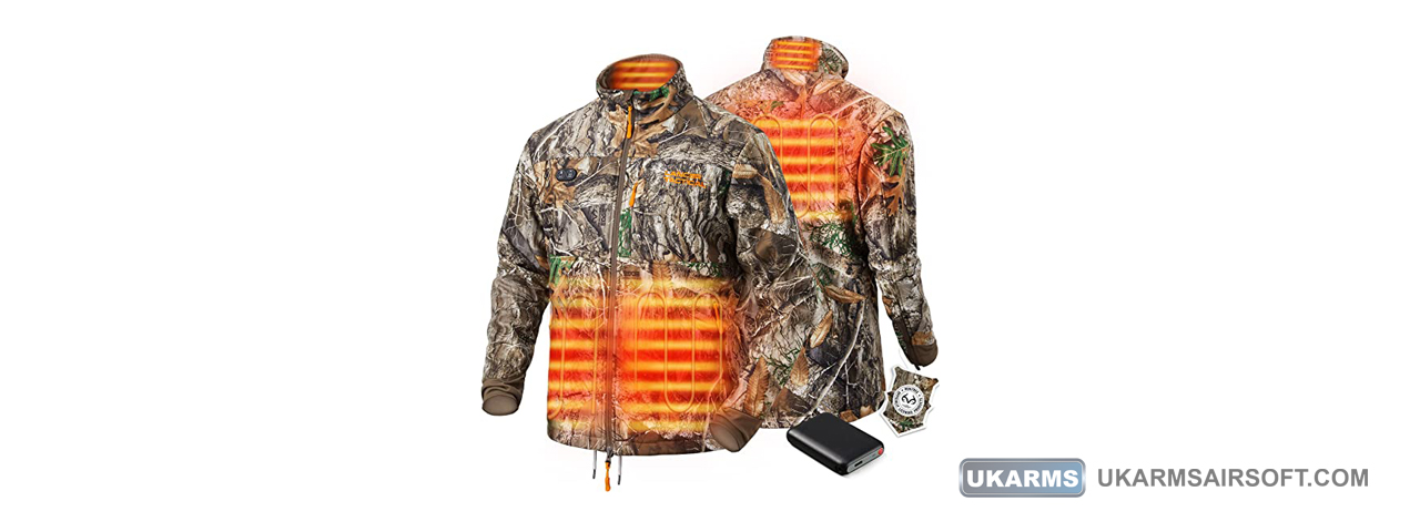 Lancer Tactical Medium Size Rechargeable Heated Jacket for Hunting (Color: Camo) - Click Image to Close