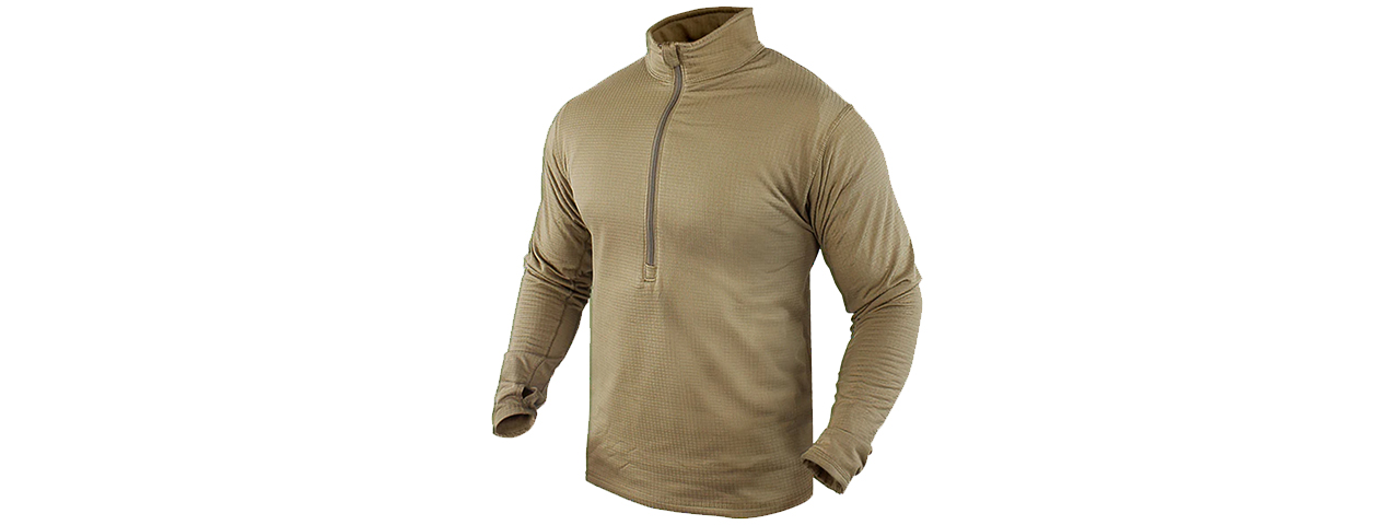 Condor Outdoor Base II Zip Pullover (XL)(TAN) - Click Image to Close