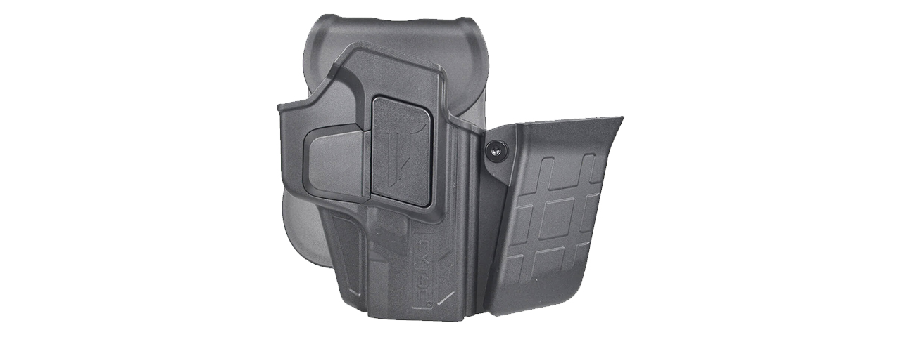 Cytac R-Defender Hard Shell + Mag Pouch Holster for Glock [G19, G23, G32] - (Black) - Click Image to Close
