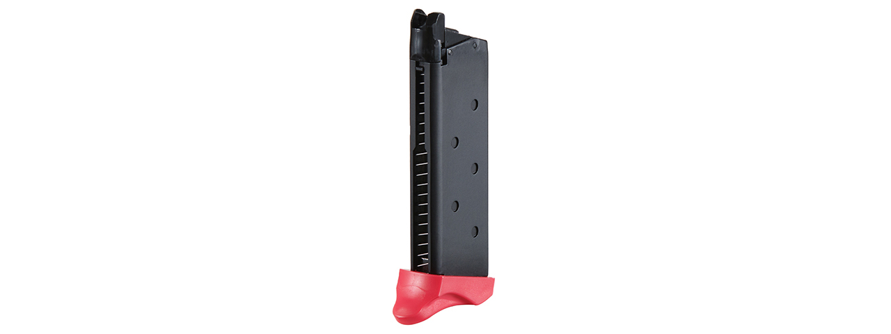 Double Bell AM45 Gas Blowback 18rd Green Gas Magazine - Black with Pink - Click Image to Close