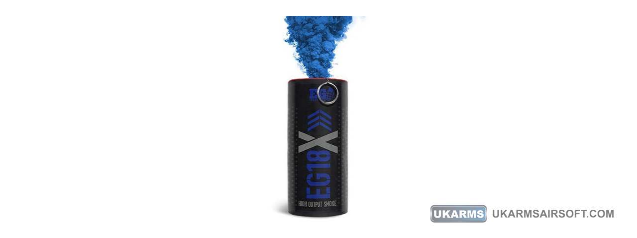 Enola Gaye EG18X Extreme Output Airsoft Wire Pull Large Smoke Grenade (Color: Blue) - Click Image to Close