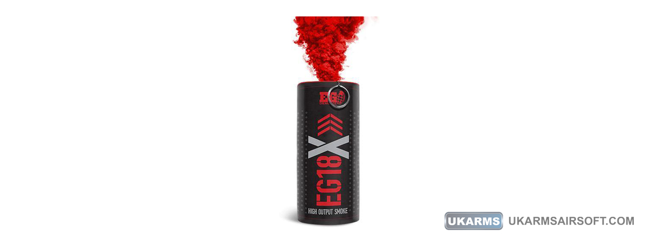 Enola Gaye EG18X Extreme Output Airsoft Wire Pull Large Smoke Grenade (Color: Red) - Click Image to Close