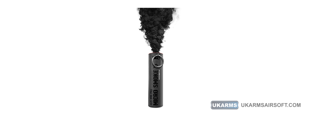 Enola Gaye EG25 Wire Pull Micro Smoke Grenade (Color: Black) - Click Image to Close