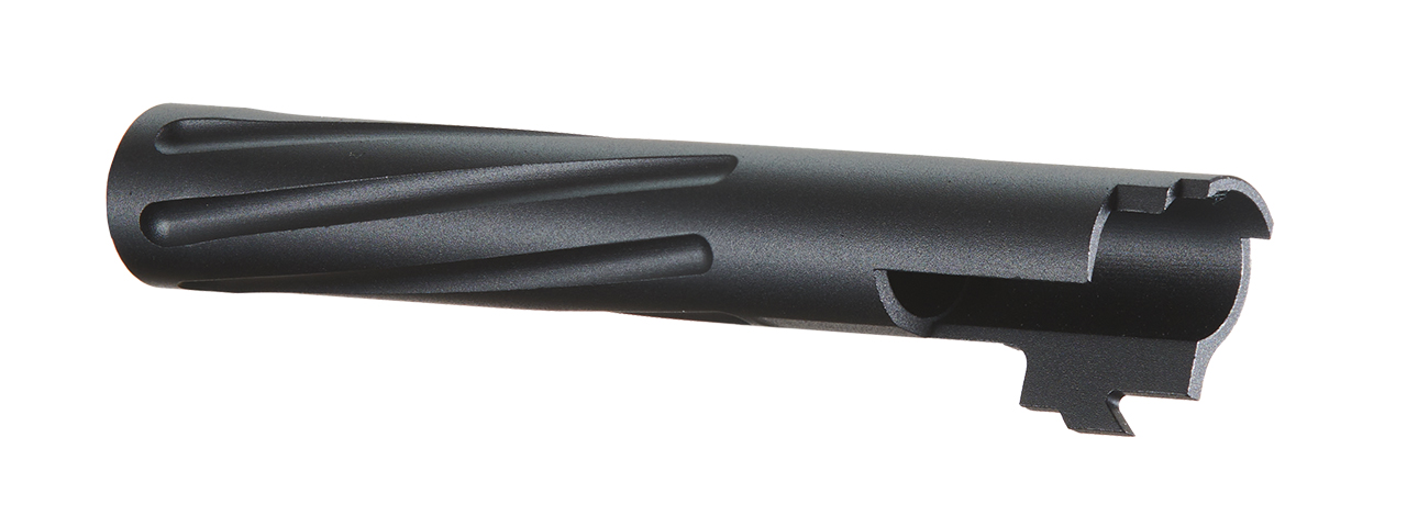 Golden Eagle Spiral and Fluted Outer Barrel for 5.1 Hi Capas (Black) - Click Image to Close