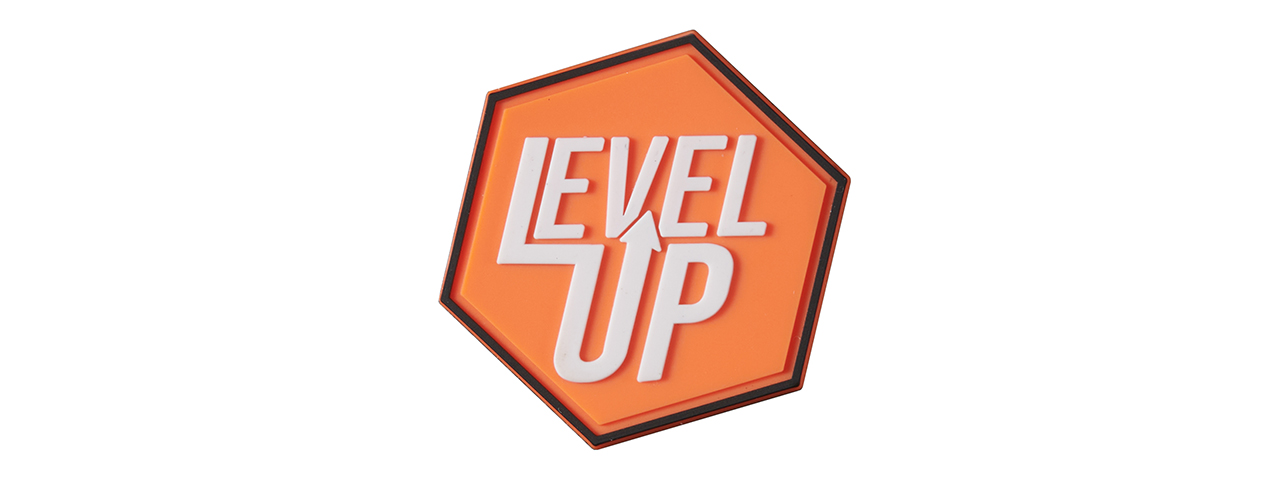 Hexagon PVC Patch "Level Up" - Click Image to Close
