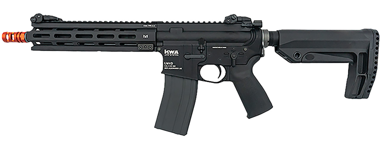 KWA 9.5" M-LOK LM4D PTR Gas Blowback Airsoft Rifle (Color: Black) - Click Image to Close