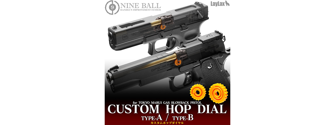 Laylax Custom Hop-Up Adjustment Wheel for Airsoft Pistols (Type B) - Click Image to Close