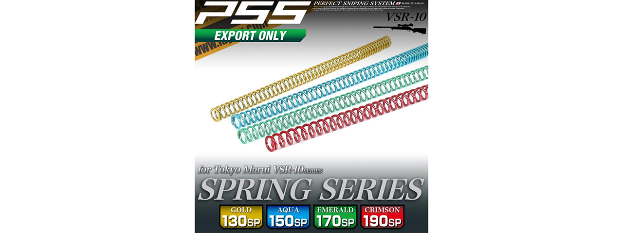 Laylax PSS10 Color Coded Spring Series for Snipers (130SP Gold) - Click Image to Close