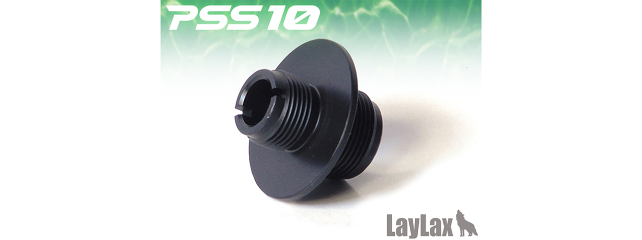 Laylax PSS10 S.A.S. Silencer Attachment for VSR-10 G-Spec Sniper (14mm CW) - Click Image to Close