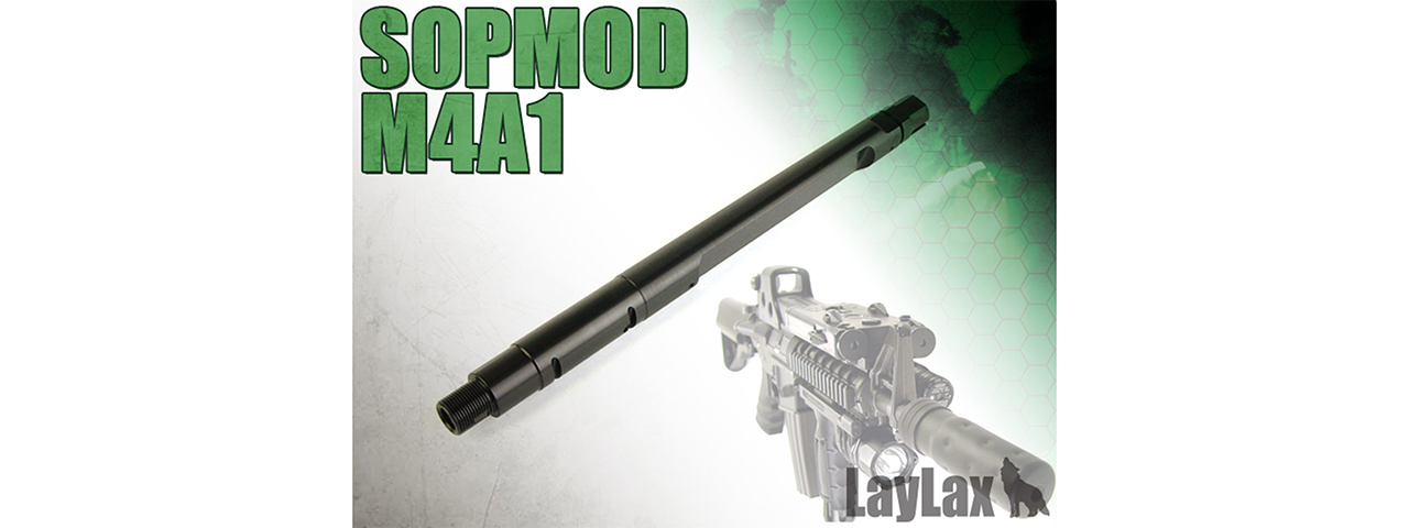 Laylax SOPMOD Short Outer Barrel for Tokyo Marui M4 NGRS AEGs - Click Image to Close