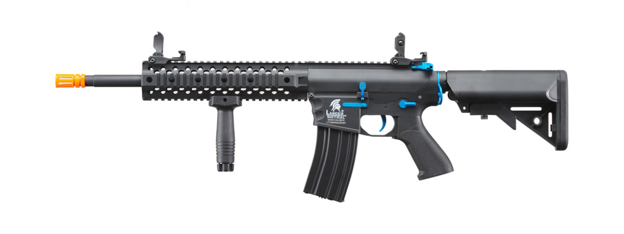 Lancer Tactical Gen 2 M4 Evo Airsoft AEG Rifle (Black & Blue)(No Battery and Charger) - Click Image to Close