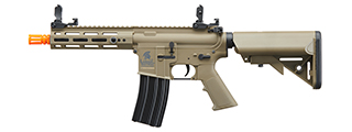 Lancer Tactical Gen 2 Hellion M-LOK 7" Airsoft M4 AEG (Color: Tan) (Battery and Charger Included) - Click Image to Close