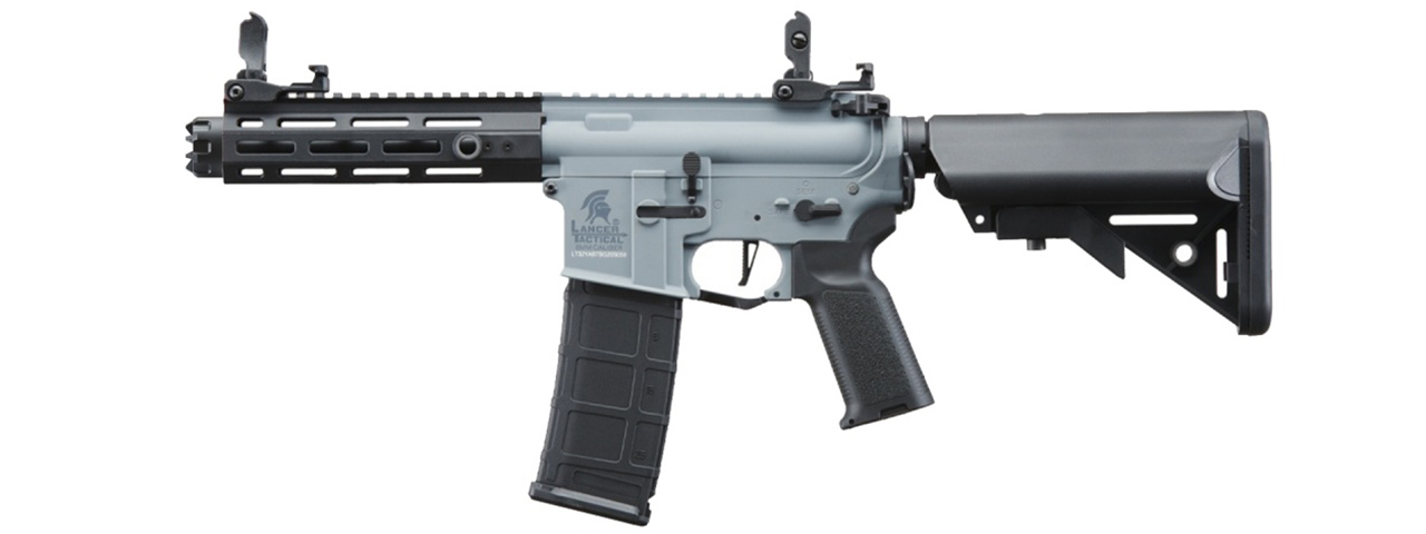 Lancer Tactical Gen 2 Hellion M-LOK 7" Airsoft M4 AEG Core Series (Color: Grey & Black)(No Battery and Charger) - Click Image to Close