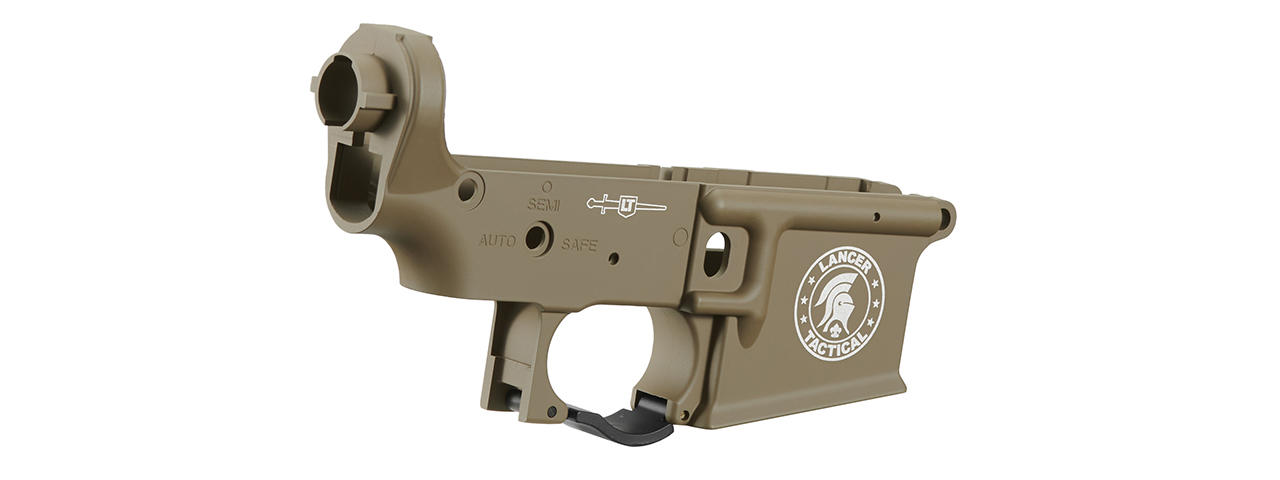Lancer Tactical Metal Lower Receiver for M4 AEGs (Tan) - Click Image to Close